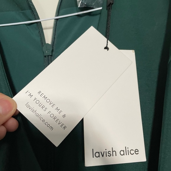 NWT Lavish Alice Forest Green half cape dress with diamante belt - Picture 5 of 5